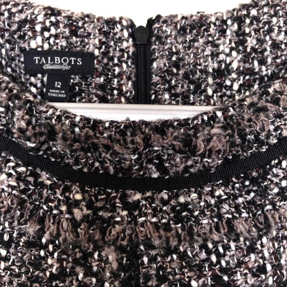 TALBOTS-Textured Wool Blend Jumper Dress - Picture 6 of 10